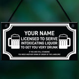 Novelty Bar Sign Licensed Home Bar Man Cave Pub Sign Gift