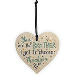 Best Friend Brother Gift Wood Heart Friendship Gift Birthday