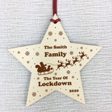 Personalised Family Christmas Bauble Lockdown Memory Tree Decor