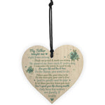 My Father Fathers Day Dad Wood Heart Sign Memorial Gift For Him