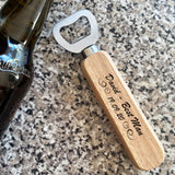 Personalised Bottle Opener Wedding Favours Thank You Best Man