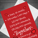 Funny 4th Anniversary Card Husband Wife Boyfriend Girlfriend