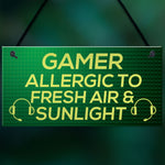 Funny Gamer Gift Gaming Sign For Bedroom Man Cave Son Xmas