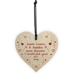 PERSONALISED Gift For Auntie Birthday Christmas Wood Heart