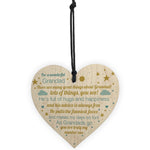 Number 1 Grandad Poem Wood Heart Grandad Gift For Grandchildren