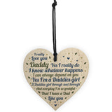 Daddies Girl Gift Heart Birthday FATHERS DAY Gift For Daddy Dad