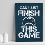Blue Gaming Print Poster Playstation Inspired Boys Bedroom Sign