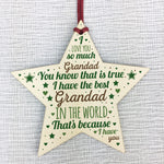 Grandad Gift For Birthday Christmas From Grandchildren Wood Star