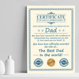 Personalised Gift For Dad Card Fathers Day Gift For Him