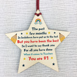 Cute Poem For Teacher Wooden Star Thank You Gift For Assistant