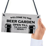 Beer Garden Sign Funny Home Bar Man Cave Garden Plaque Beer