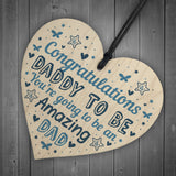 Daddy To Be Gift Baby Shower New Dad Gift Wood Heart New Baby