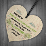 Gift For Teacher Assistant In Lockdown Personalised Wood Heart