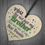 Novelty Brother Friendship Christmas Gifts Wooden Heart Plaque