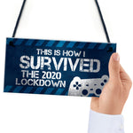 Funny Gaming Lockdown Sign Novelty Christmas Gift For Son