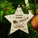 Personalised Family Christmas Bauble Lockdown Memory Tree Decor