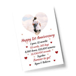 PERSONALISED 1st Anniversary Gift For Husband Wife A4 Print