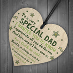 Novelty Gift For Dad Wooden Hanging Heart Gift For Fathers Day