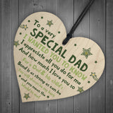 Novelty Gift For Dad Wooden Hanging Heart Gift For Fathers Day