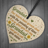 Grandad Gifts For Christmas Birthday Wooden Heart THANK YOU Gift