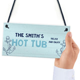 PERSONALISED Nautical Theme Hot Tub Sign For Garden Shed