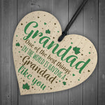 Grandad Gifts Christmas Birthday Card Hanging Wooden Heart Sign