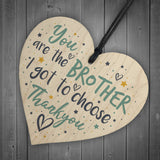 Best Friend Brother Gift Wood Heart Friendship Gift Birthday