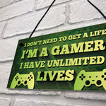 Gaming Sign Bedroom Accessories Hanging Sign For Games Room
