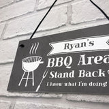 Personalised BBQ Area Sign Novelty Garden Decor Signs Barbecue