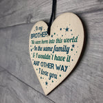 Handmade Brother Birthday Gifts From Sister Family Wooden Heart