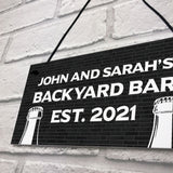 Personalised Backyard Bar Sign Garden Man Cave Shed Sign
