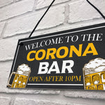 Novelty CORONA BAR Sign Open After 10 Home Bar Pub Sign
