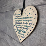 Boyfriend Relationship Gifts Wooden Heart Keepsake Gift For Him