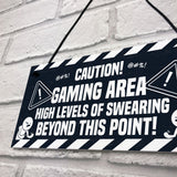 Funny Rude Gaming Sign Gamer Gift For Son Brother Xmas Birthday