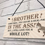 Brother Birthday Gift Brother Christmas Gift Hanging Sign Funny