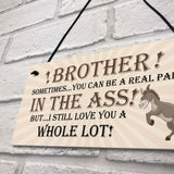 Brother Birthday Gift Brother Christmas Gift Hanging Sign Funny