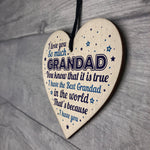 Birthday Christmas Gift For Grandad Handmade Wooden Heart Sign