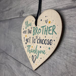 Best Friend Brother Gift Wood Heart Friendship Gift Birthday