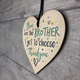 Best Friend Brother Gift Wood Heart Friendship Gift Birthday