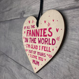 Funny Mothers Day Birthday Gift For Mum Wood Heart Daughter Son