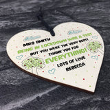 Gift For Teacher Assistant In Lockdown Personalised Wood Heart