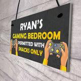 Gaming Bedroom Sign Personalised Gamer Gift Bedroom Sign For Boy
