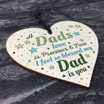 Cute Gift For Dad Wooden Heart Dad Birthday Gift Fathers Day Gif