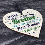 Novelty Brother Friendship Christmas Gifts Wooden Heart Plaque