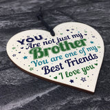 Novelty Brother Friendship Christmas Gifts Wooden Heart Plaque
