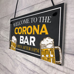 Novelty CORONA BAR Sign Open After 10 Home Bar Pub Sign