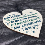 Handmade Brother Birthday Gifts From Sister Family Wooden Heart