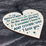 Handmade Brother Birthday Gifts From Sister Family Wooden Heart