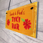 Novelty Tiki Bar Personalised Hanging Plaque Tropical Decor Gift
