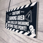 Funny Rude Gaming Sign Gamer Gift For Son Brother Xmas Birthday